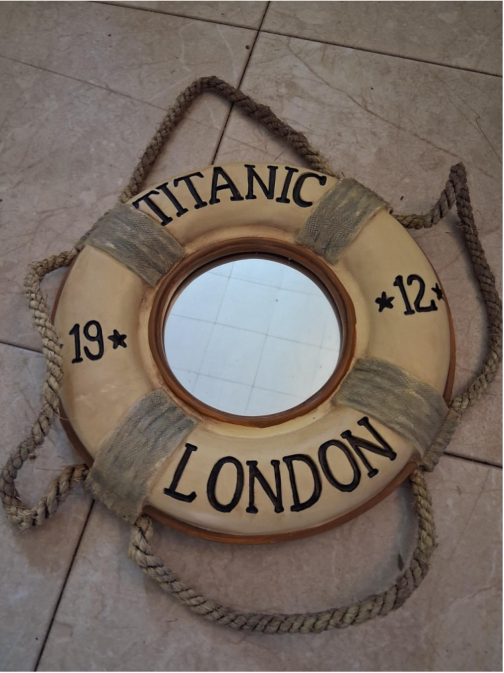 Vintage Titanic Lifesaver plaster wall hanging